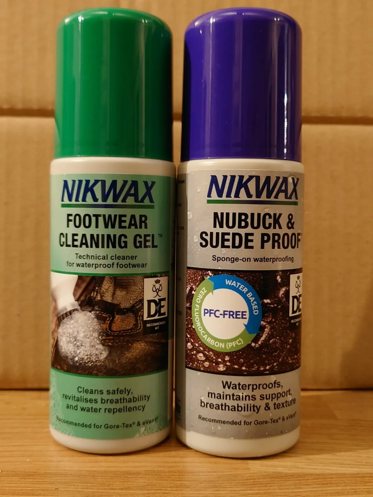 Nikwax Footwear Cleaning Gel & Nubuck Suede Proof Sponge On - 125ml Twin Pack