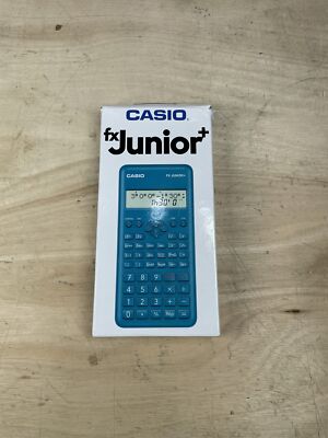 Casio FX Junior Plus wissenschaftlicher Taschenrechner 2 Zeilen LCD Schule Mathe blau