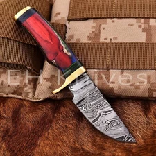 6’’ Handmade Damascus Steel Hunting Sharp Premium Skinner Knife with Sheath