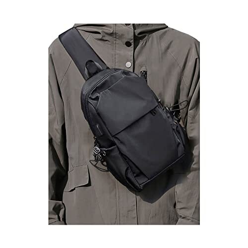 Small Sling Crossbody Backpack Shoulder Bag for Men Women, Lightweight  Black | eBay