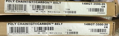Lot of two - Gates 14MGT-3500-20 CR Poly Chain GT Carbon Belt 9274-4250