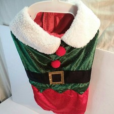 Pet CHIRISTMAS Costume. NEW Large elf green/red