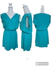 Banana Republic Turquoise Sleeveless Above the Knee Elastic Waist Dress Size XS