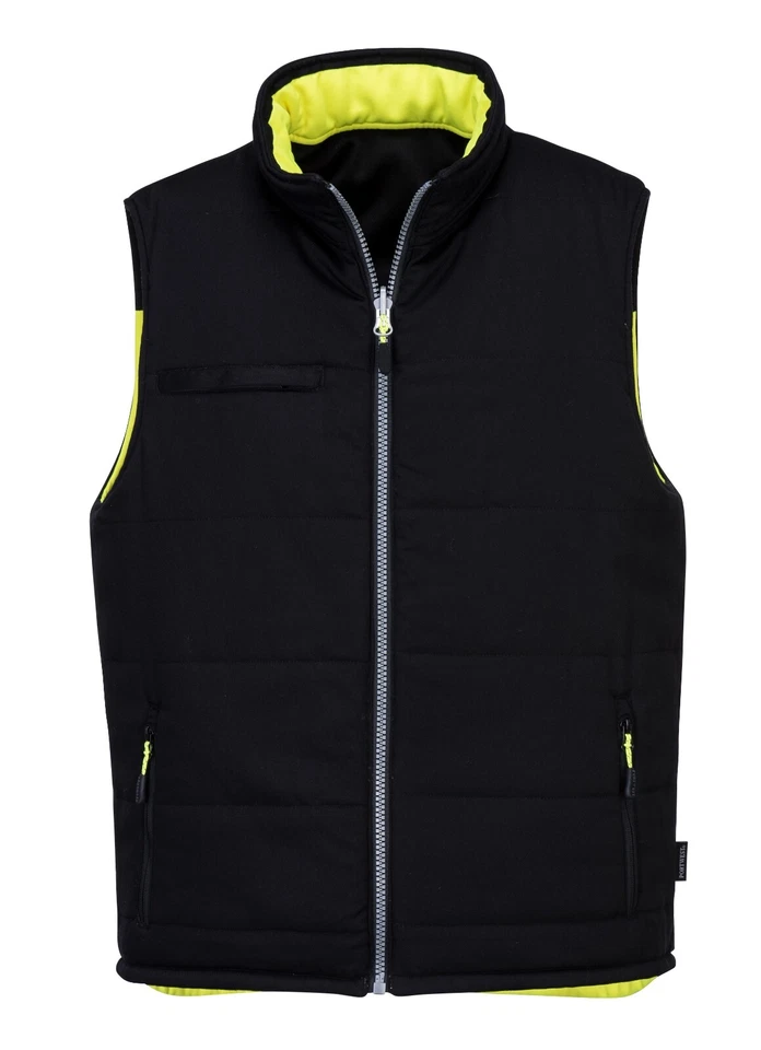 Portwest PW374 Hi-Vis Reversible Quilt Lined Bodywarmer Safety Vest - Image 3 of 4