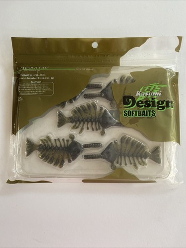 IMAKATSU KASUMI DESIGN SOFTBAIT Gill Bone 4 inch 5 count #S-15 WATERMELON PEPPER - Picture 5 of 6