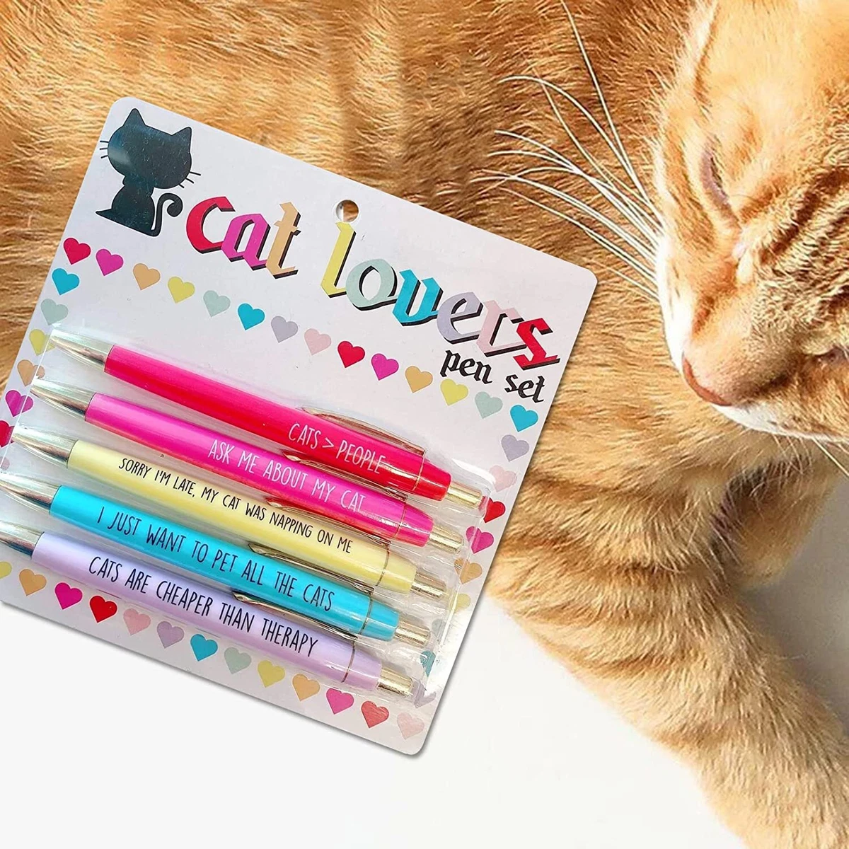 Dog Lovers Multicolor Pen Set | 5 Funny Pens Packaged for Gifting | Dogs >  People, Dogs Are Cheaper Than Therapy