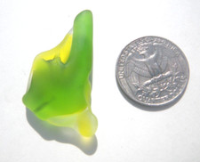 Sea Glass, Beautiful Unique Green and Yellow Lemon Lime