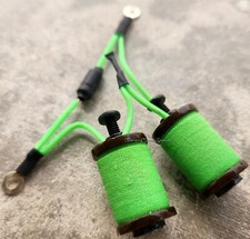 1.25" 8-32 Tattoo Machine Parts Coils 8 Wrap Brown Washers Neon Lime Cover Wires