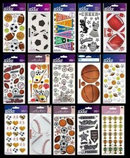 Sticko SPORTS Stickers Bicycles Football Soccer Baseball Basketball Cheerleading