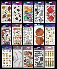 Sticko SPORTS Stickers Bicycles Football Soccer Baseball Basketball Cheerleading