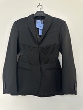 Mugler H M Corset-Style Wool Jacket Black size XXL New Tags