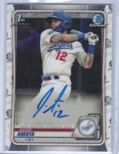 JACOB AMAYA 2020 BOWMAN CHROME 1ST PROSPECT ON CARD AUTO #CPA-JA