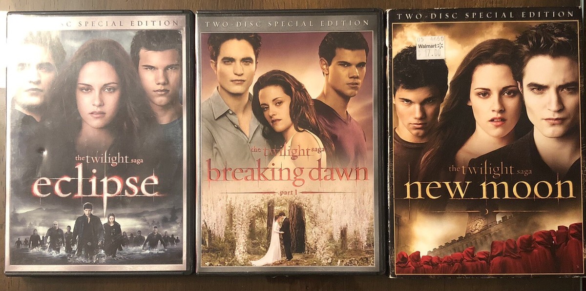 Lot Of Twilight Saga Movies DVDs New Moon, Eclipse, Breaking