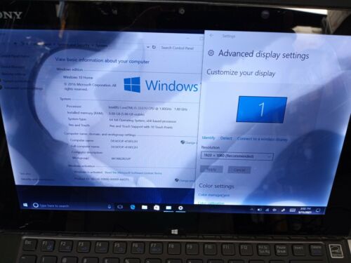 Sony Vaio Laptop SVD112A1WL Intel Core i5-3337U 1.8GHz 6GB 128GB SSD W10 *Read* - Picture 3 of 12