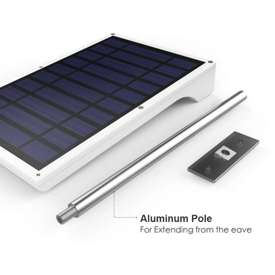 Solar Gutter Lights Wall Sconces with Mounting Pole Outdoor Motion Sensor, 2PK - Image 2 of 4