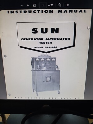 #ad #ad Sun Electric Gat 620 User Manual Pdf Book Cd $15.00