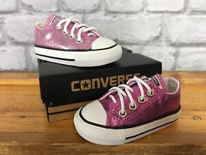 Converse UK 3 EU 19 Rosa Glitter All Star Ragazze Bambino Scarpe da  ginnastica per bambini | eBay