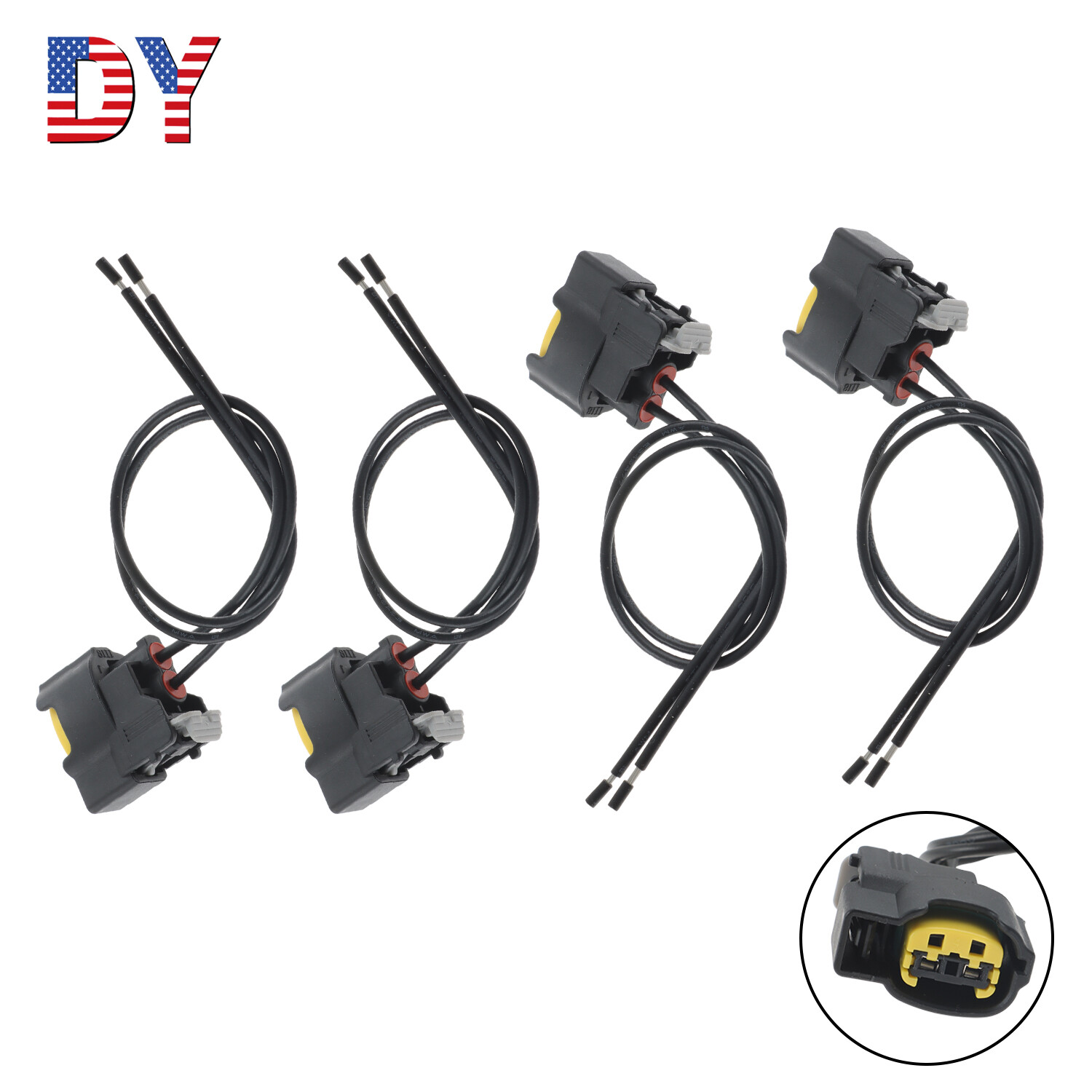 4 Pcs Ignition Coil Plug Wire Harness Fit for Hyundai Elantra GT Tucson