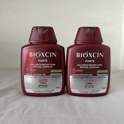 Lot Of 2 Bioxcin Forte Herbal Shampoo Against Hair Loss All Hair Types 300 ml