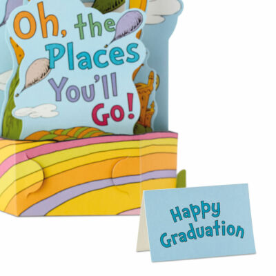 Graduation Card ~ Dr Seuss POP UP "Oh the places You'll Go" Decorative  Hallmark | eBay