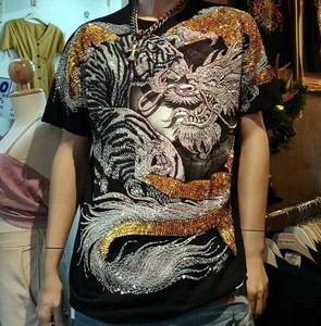 mens sequin tiger shirt