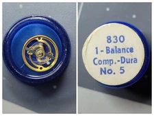 ELGIN COMPLETE DURA BALANCE 830 NO. 5 Watchmaker Repair Parts NOS