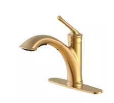 Glacier Bay Hemming Pull-Out Sprayer Kitchen Faucet in Brushed Gold FP3C0001CZ