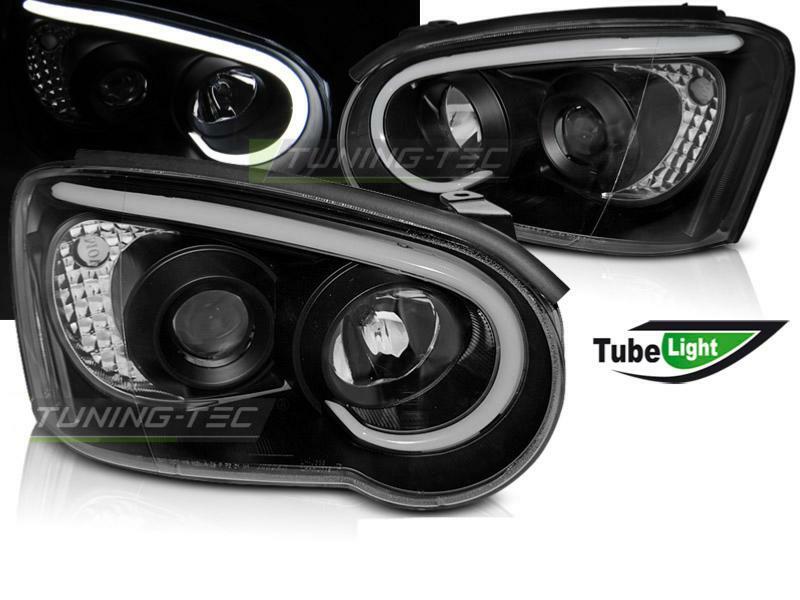 Feux phares Subaru Impreza 2003 2004 2005 Tubelight Led Noir pour conduite nuit et brouillard