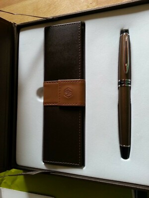 Waterman Expert Rollerball Pen City Line Urban Brown  & Pencase New In Box