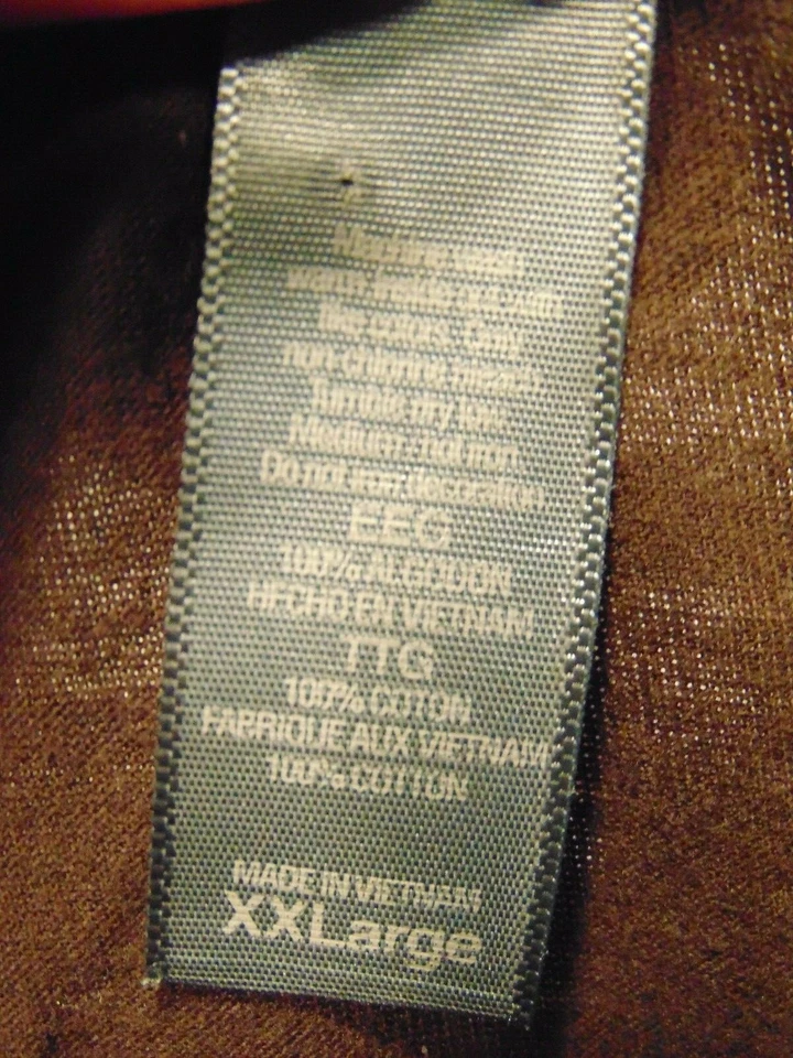 帆布高尔夫 Polo 衫男式尺寸 2XLarge 棕色冲击上衣酿造比利时白色 — 第 4/4 张图片