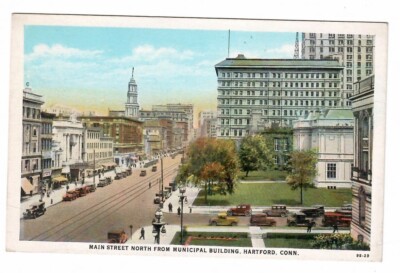 4503 -AK * Hartford Conn. Main Street North from Muncipal Building