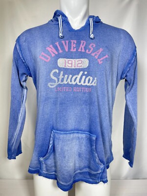 Universal Studios Hollywood 1912 Blue Limited Edition Logo Hoodie Men's MEDIUM