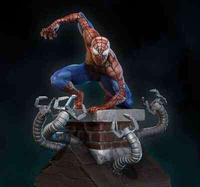 Spider-Man on Chimney Diorama Sculpture Statue Model Kit Unpainted/Unassembled