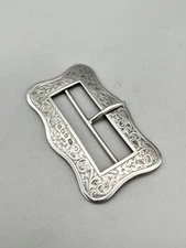 GEORGE V STERLING SILVER BELT BUCKLE, JAMES FENTON & CO,  BIRMINGHAM, 1911