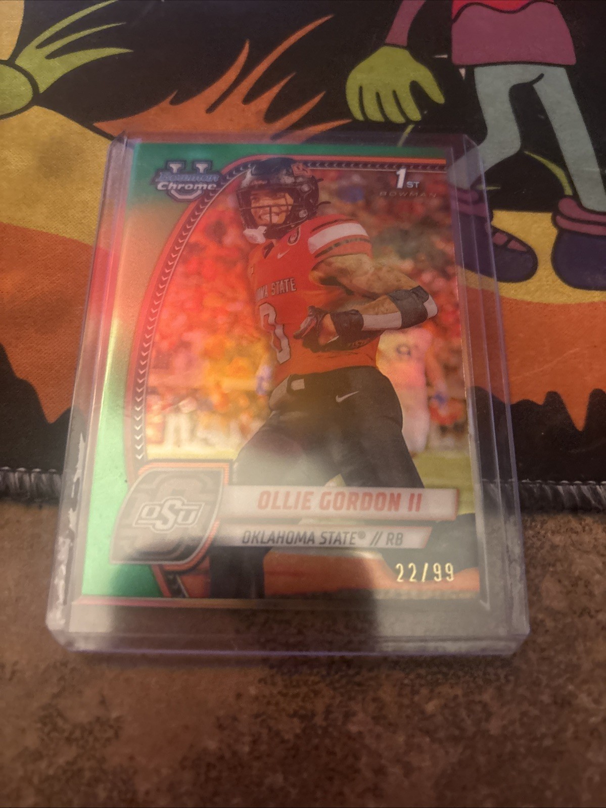 2024 Bowman U Chrome #197 Ollie Gordon II Green Refractor 10/99-Oklahoma State