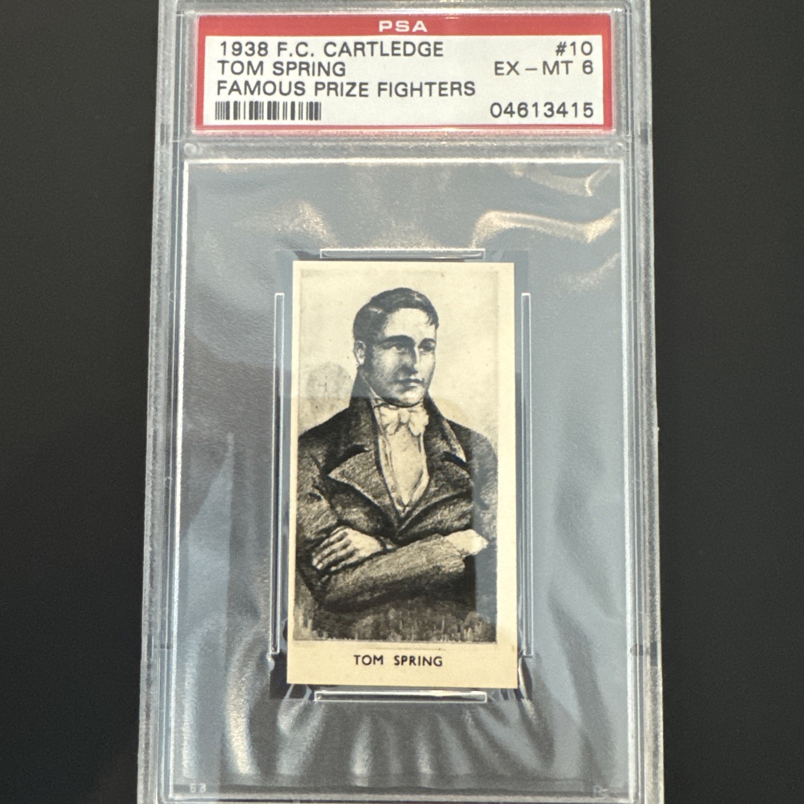 1938 Fred C. Cartledge Razors Famous Prize Fighters - Tom Spring #10