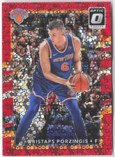 2017 Panini Donruss Optic Kristaps Porzingis Fast Break Red /85 #98 Knicks