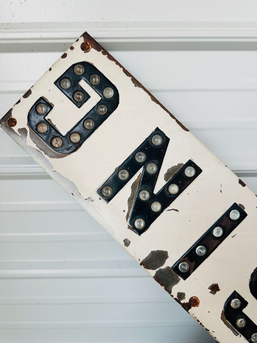 ANTIQUE RAILROAD CROSSING SIGN WITH ALL CATS EYE REFLECTORS