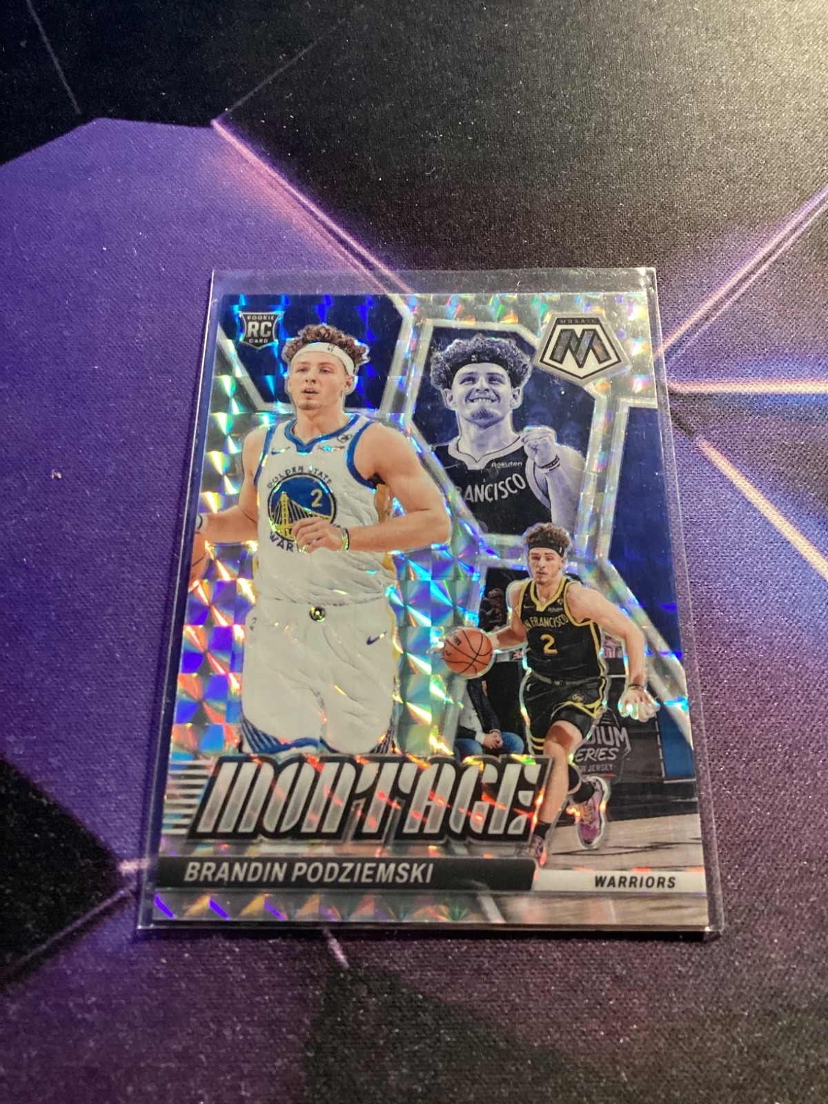 2023-24 Panini Mosaic - Montage Brandin Podziemski #27 Mosaic Prizm (RC)