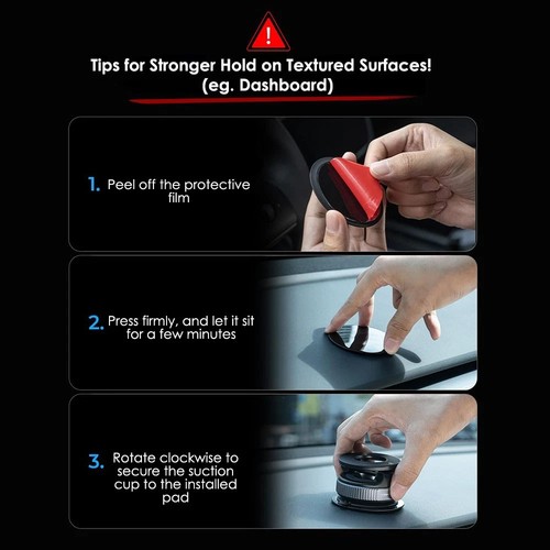 360°Vacuum Magnetic Phone Holder Adjustable Suction Cup Car Mount Foldable Stand - Picture 7 of 13