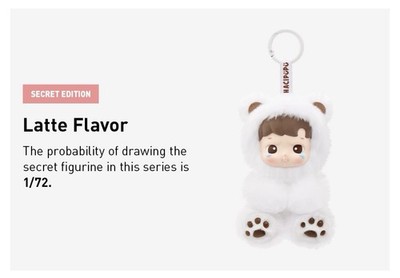 POP MART HACIPUPU Gummy Bear Secret Edition Latte Plush White