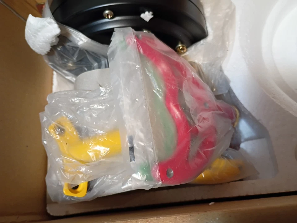 Mainstays 42” Hugger Ceiling Fan Multi Color Blades Light Retro Room Decor 90’s - Image 2 of 4