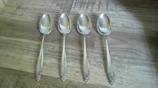 Set Of Four Sterling Silver International Prelude 6" Teaspoons NO Monogram 
