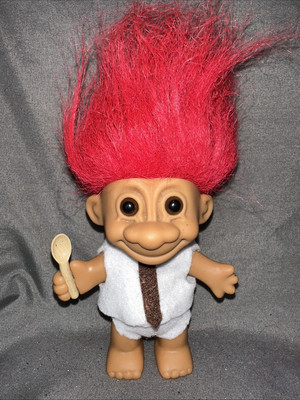 Russ Troll With Red Hair And White Suit Chef And Spoon