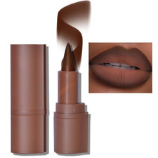 2-In-1 Lip Liner and Lipstick Lip Combo Set, Matte Nude Dark Brown Red Lip Liner