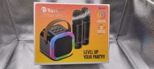 Top Tech Karaoke System Bluetooth Speaker with Microphone Black New Sealed Rare
