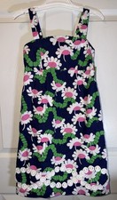 Lilly Pulitzer Girls Bright Navy Yum Yum Carolina Dress Sundress Size 10 NWT