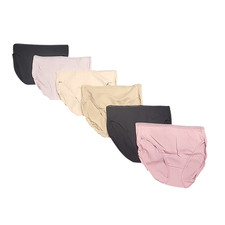 Felina Womens Set of 6 Pima Cotton Panties with Lace Trim Small Size Underwear