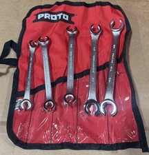 Proto 5pc Metric Double End Flare Nut Wrench Set 7mm - 17mm 6pt J3700m Usa New