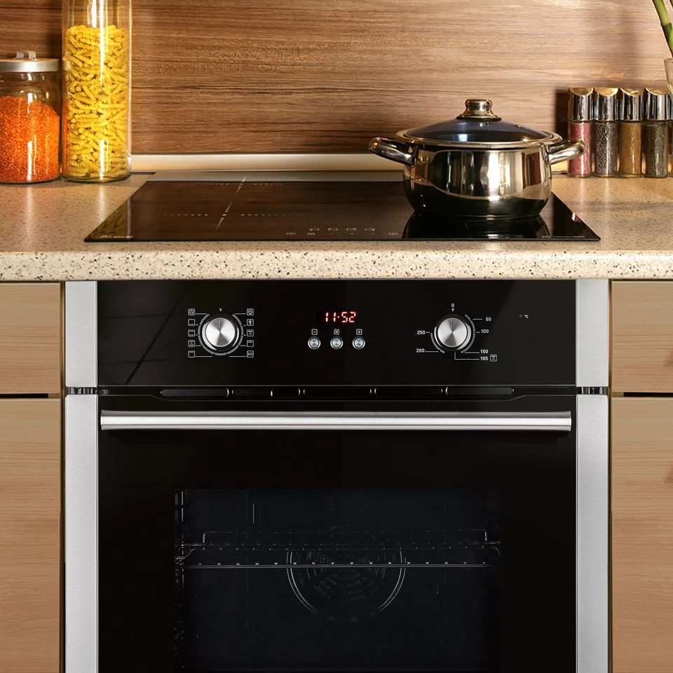 Autarkes Herdset: 60cm Einbaubackofen  + 59cm Induktionskochfeld  Grill Heißluft - Bild 2 von 4